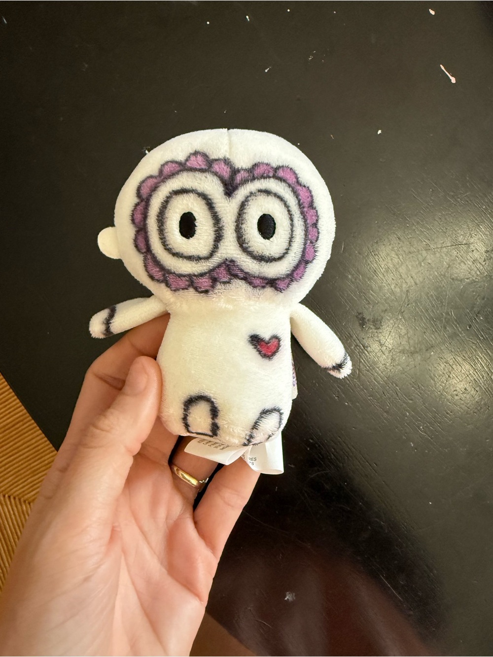 Itty bitty plush alien creature